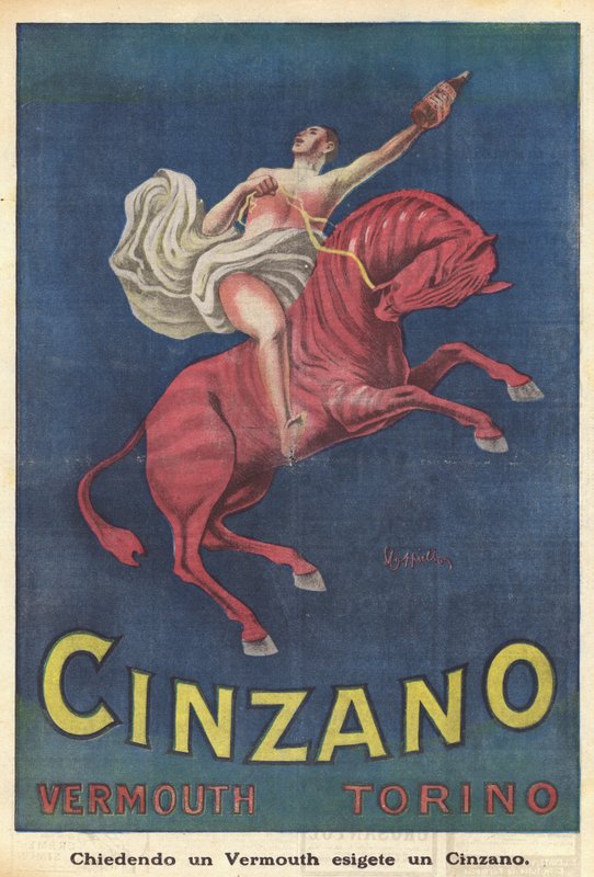 Cinzano Vermouth Turin (färglitografi) av Italian School