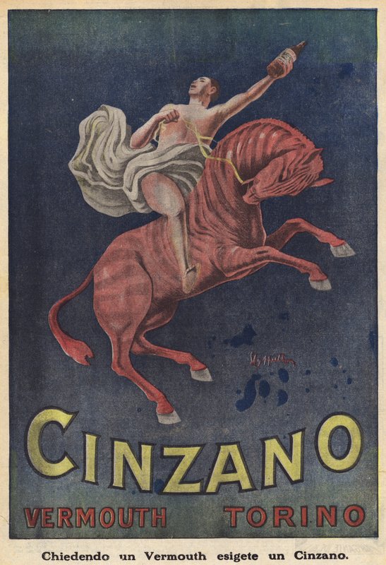 Cinzano Vermouth Turin (färglitografi) av Italian School