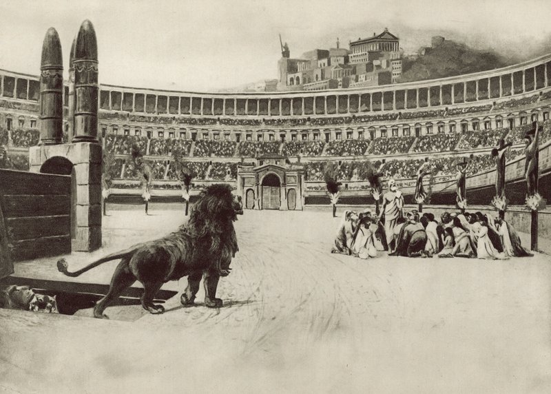 Circus Maximus, Den sista bönen (litho) av Italian School