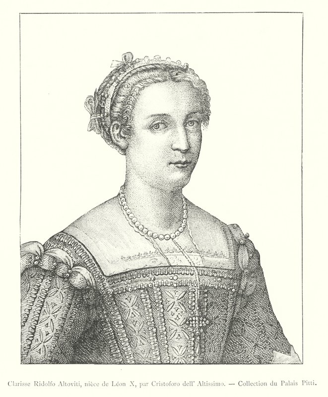 Clarisse Ridolfo Altoviti, systerdotter till Leon X, par Cristoforo dell 