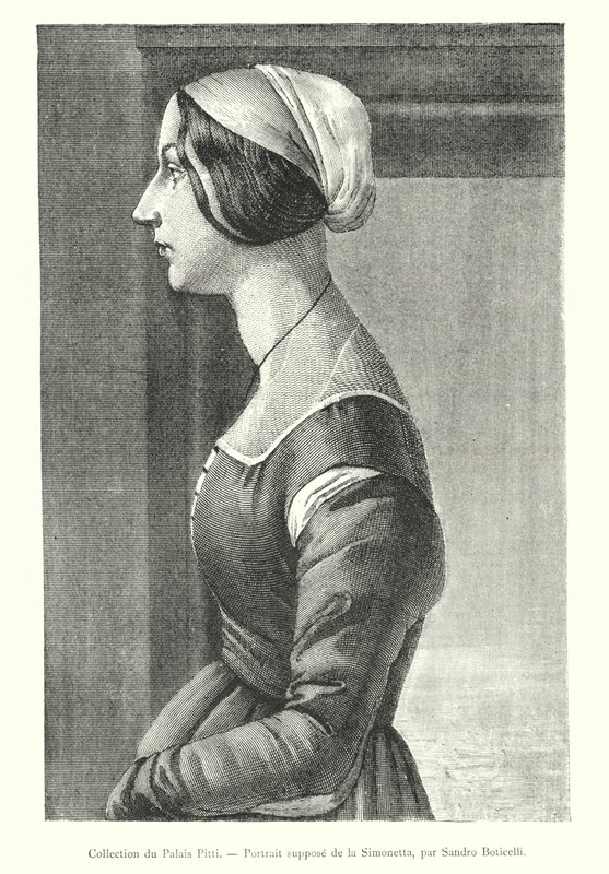 Pitti Palace Collection, Förmodat porträtt av Simonetta, av Sandro Boticelli (gravyr) av Italian School