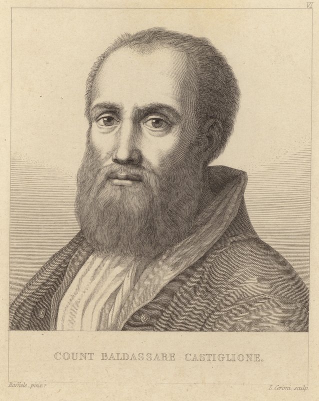 Greve Baldassare Castiglione (1478-1529) av Italian School