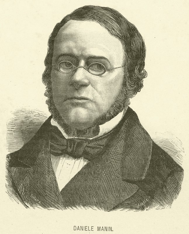 Daniele Manin (gravyr) av Italian School