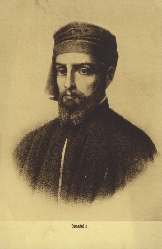 Donatello, italiensk målare och skulptör (litografi) av Italian School