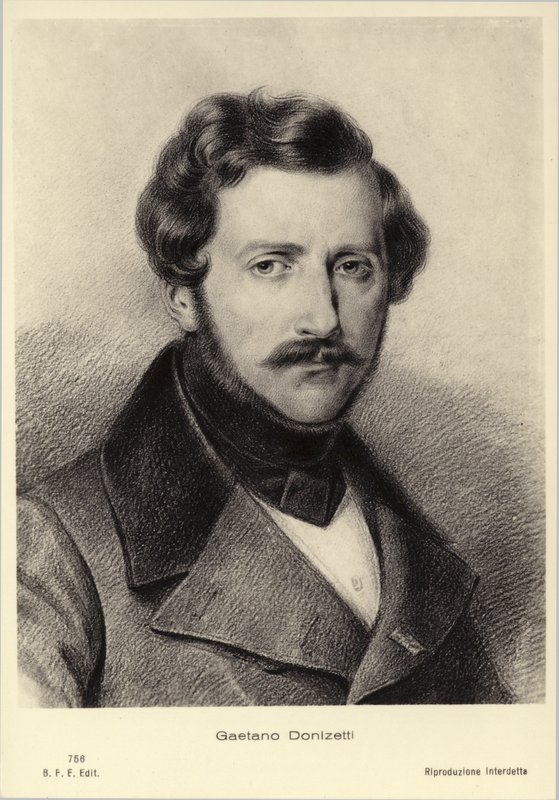 Gaetano Donizetti, italiensk kompositör (1797-1848) av Italian School
