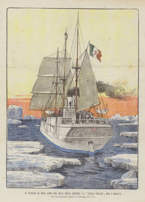 Resan till Nordpolen av Duca Degli Abruzzi, Polarstjärnan i isen av Italian School