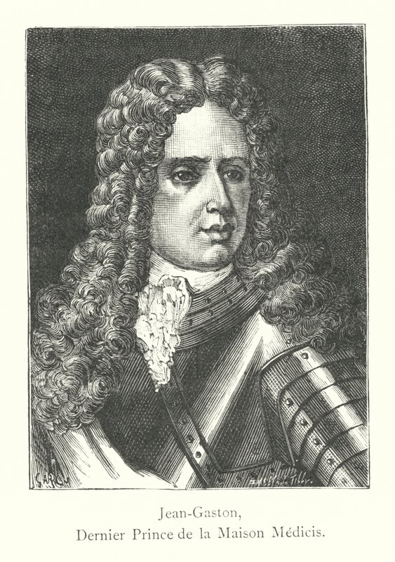 Jean-Gaston, Siste Prinsen av Medicihuset (gravyr) av Italian School