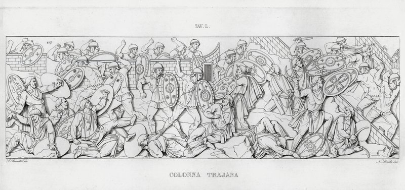 La Colonna Trajana, Trajanus kolumn (gravyr) av Italian School