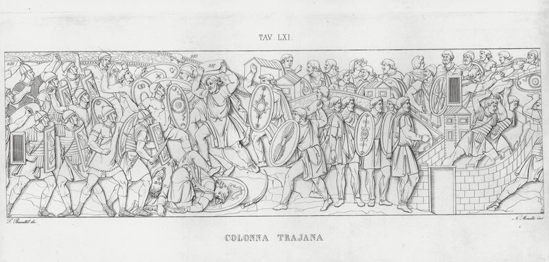 La Colonna Trajana, Trajanus kolumn (gravyr) av Italian School
