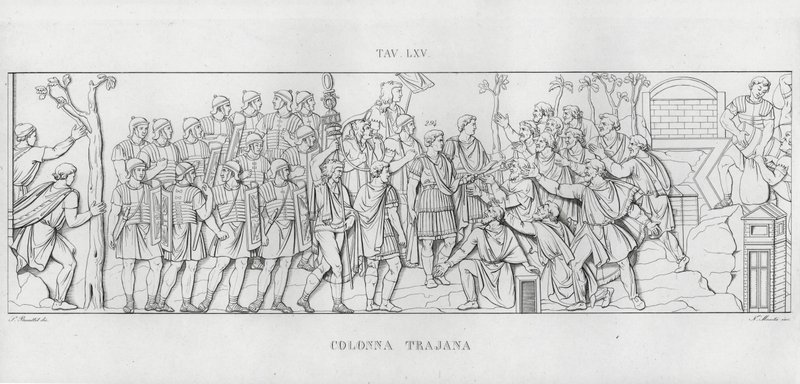 La Colonna Trajana, Trajanus kolumn (gravyr) av Italian School