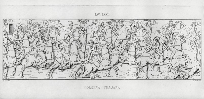 La Colonna Trajana, Trajanus kolumn (gravyr) av Italian School