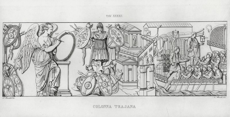 Trajanus kolumn, Trajanus kolumn (gravyr) av Italian School