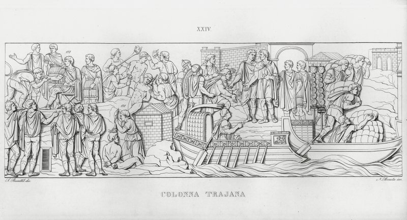Trajanus kolumn, Trajanus kolumn (gravyr) av Italian School