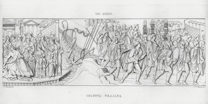 Trajanus kolumn, Trajanus kolumn (gravyr) av Italian School
