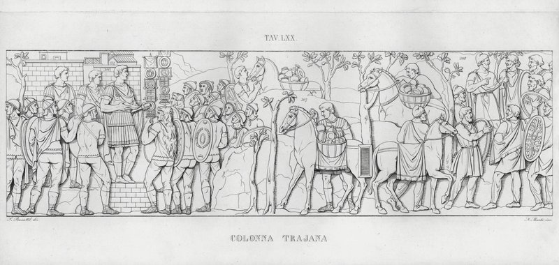 Trajanus kolumn, Trajanus kolumn (gravyr) av Italian School
