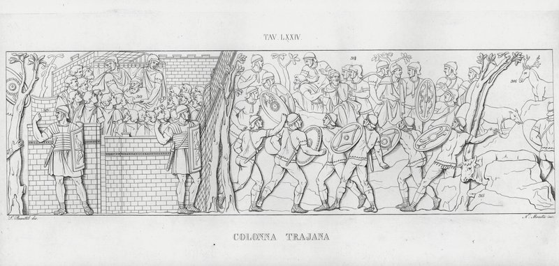 Trajanus kolumn, Trajanus kolumn (gravyr) av Italian School