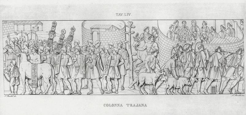 Trajanus kolumn, Trajanus kolumn (gravyr) av Italian School