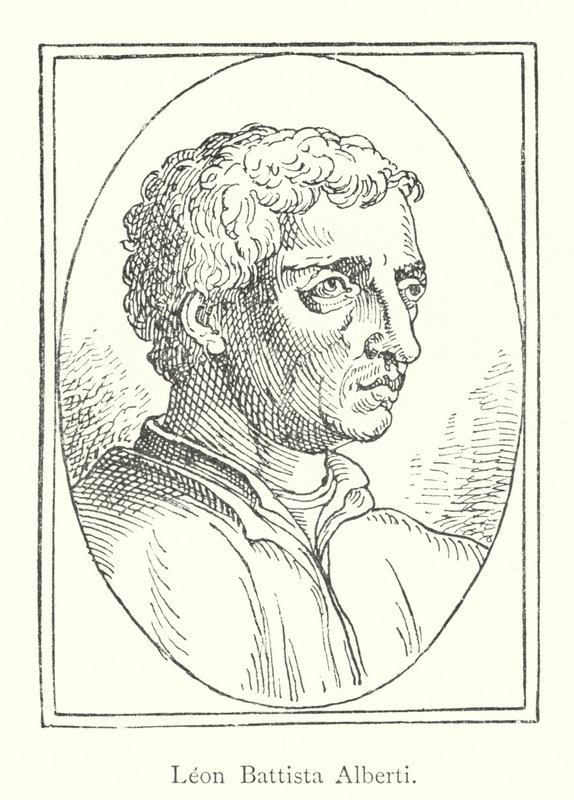 Leon Battista Alberti (gravyr) av Italian School