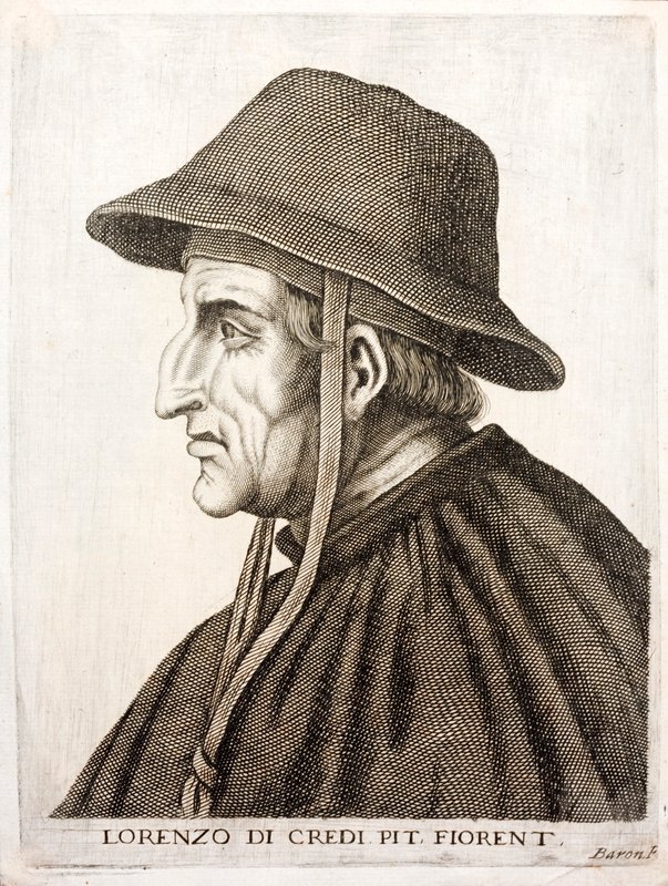 Lorenzo de Credi, italiensk renässansmålare (gravyr) av Italian School