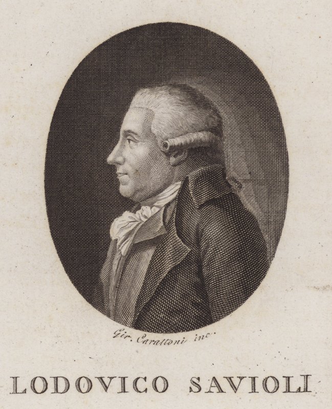 Ludovico Savioli, italiensk poet och historiker (gravyr) av Italian School