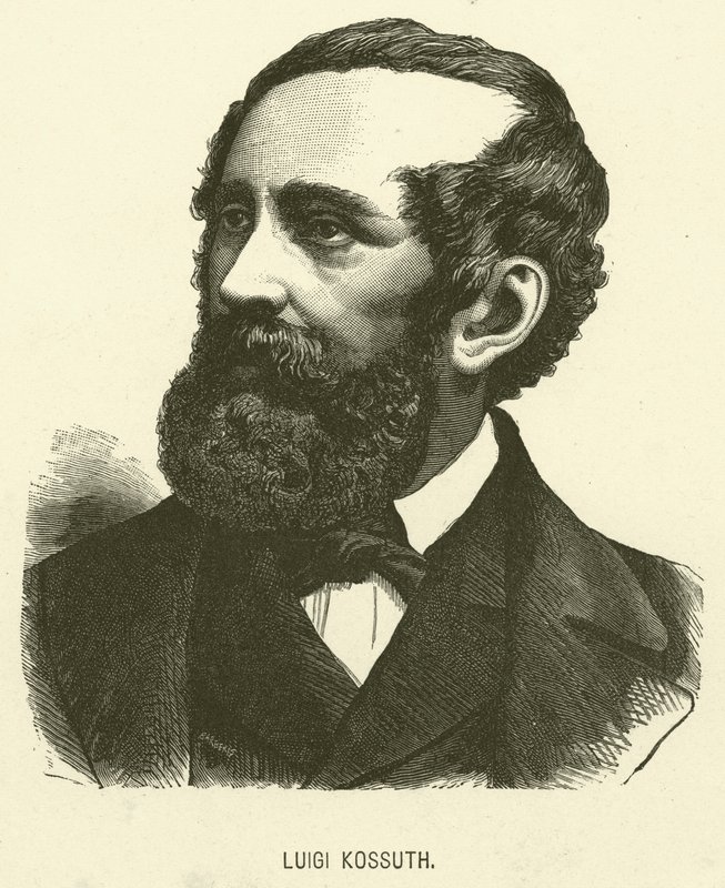 Luigi Kossuth (gravyr) av Italian School