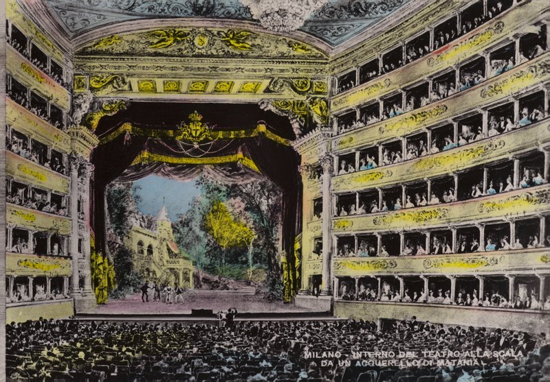 Milano, interiör, Theatro Alla Scala (foto) av Italian School