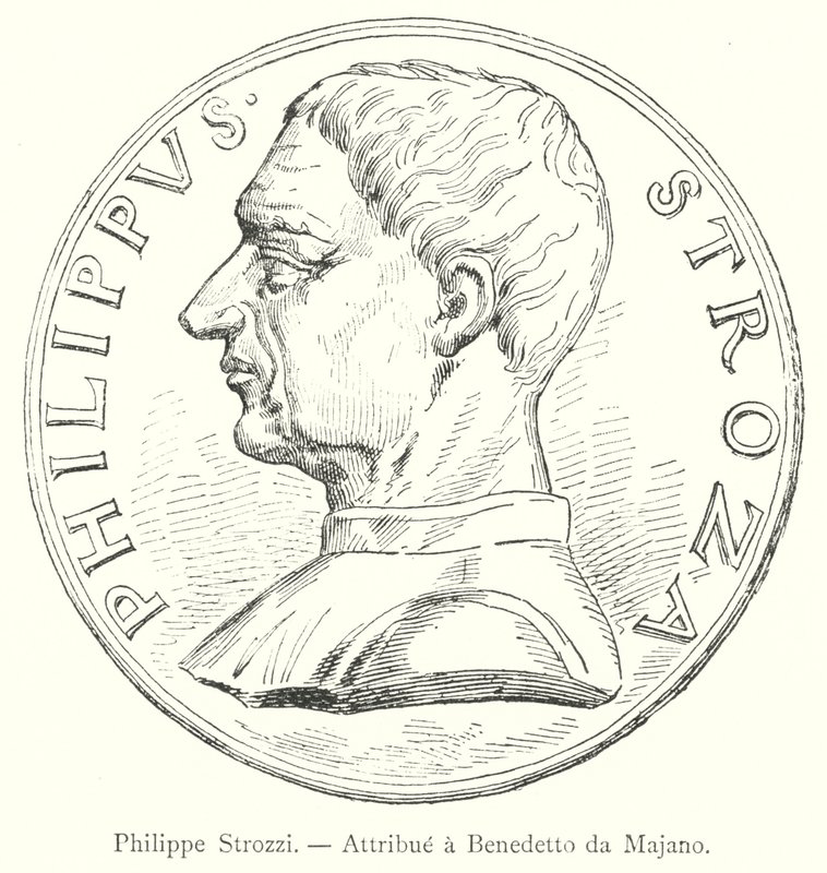 Philippe Strozzi, Attribut till Benedetto da Majano (gravyr) av Italian School