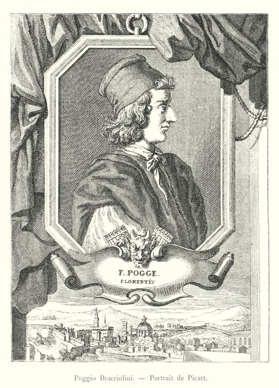 Poggio Bracciolini, Portrait de Picart (gravyr) av Italian School