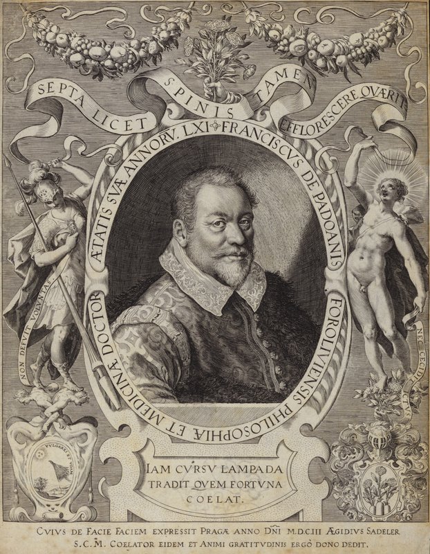 Porträtt av Franciscus av Padoanis Foroliviensis av Italian School