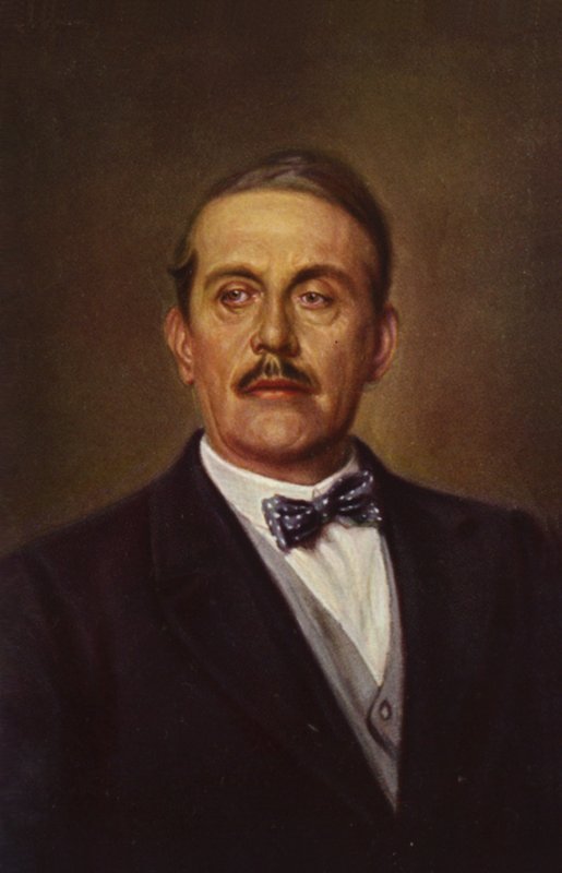 Porträtt av Giacomo Puccini (färglitografi) av Italian School