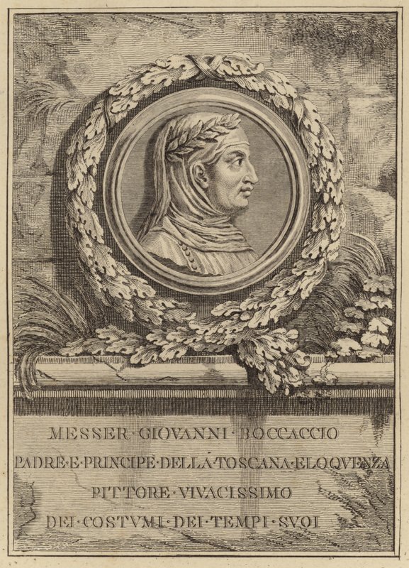 Porträtt av Giovanni Boccaccio av Italian School
