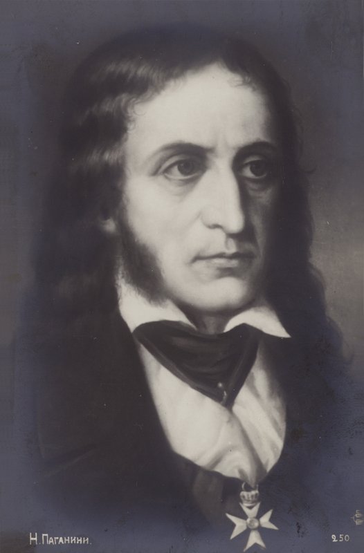 Porträtt av Niccolo Paganini av Italian School