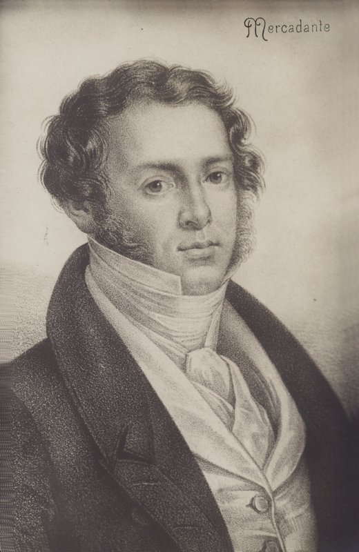 Porträtt av Saverio Mercadante av Italian School