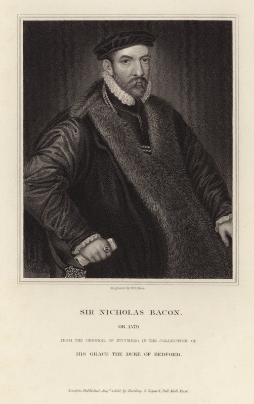 Porträtt av Sir Nicholas Bacon av Italian School