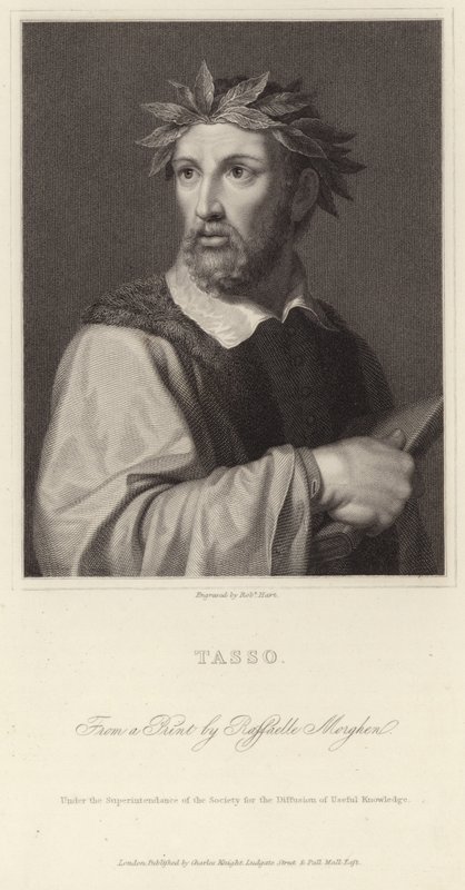 Porträtt av Torquato Tasso av Italian School