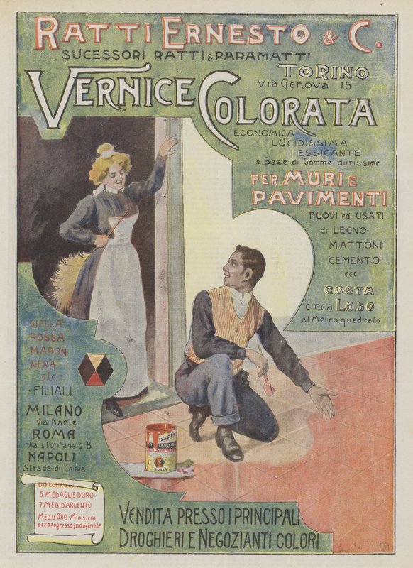 Råttorna Ernesto  C (färglitografi) av Italian School