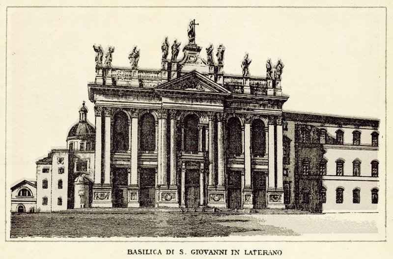 Rom: Basilica of St. John Lateran (litho) av Italian School
