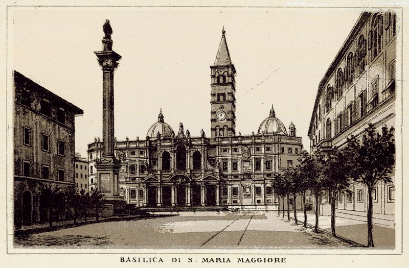Rom: Basilica of S Maria Maggiore (litho) av Italian School