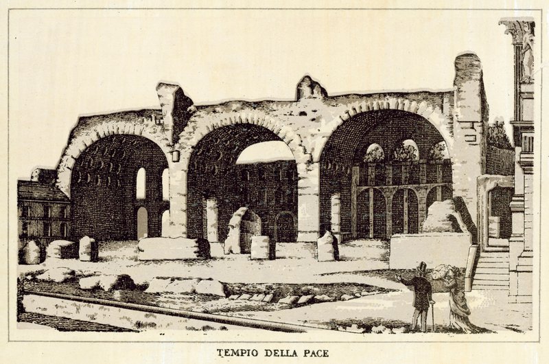 Rom: Fredens tempel (litho) av Italian School