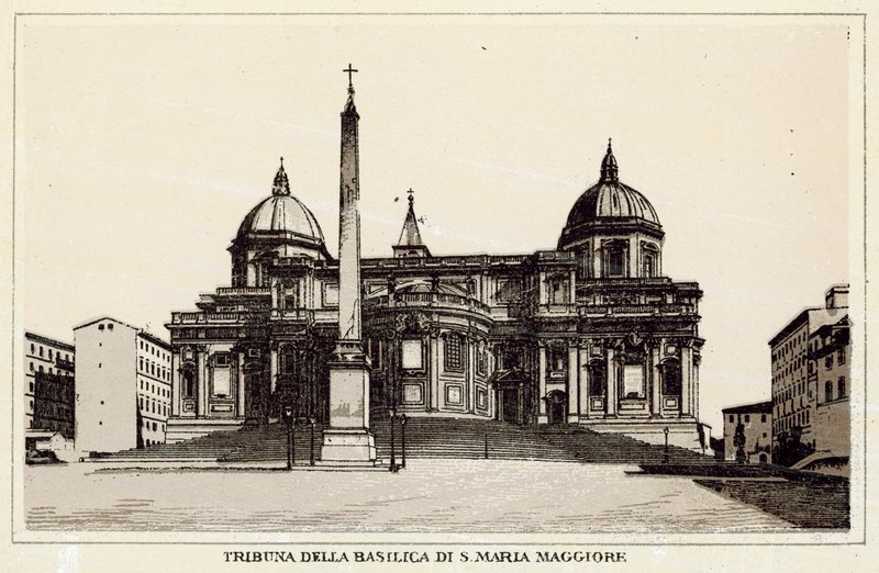 Rom: Tribune of the Basilica of S Maria Maggiore (litho) av Italian School