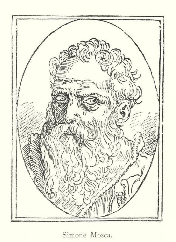 Simone Mosca (gravyr) av Italian School