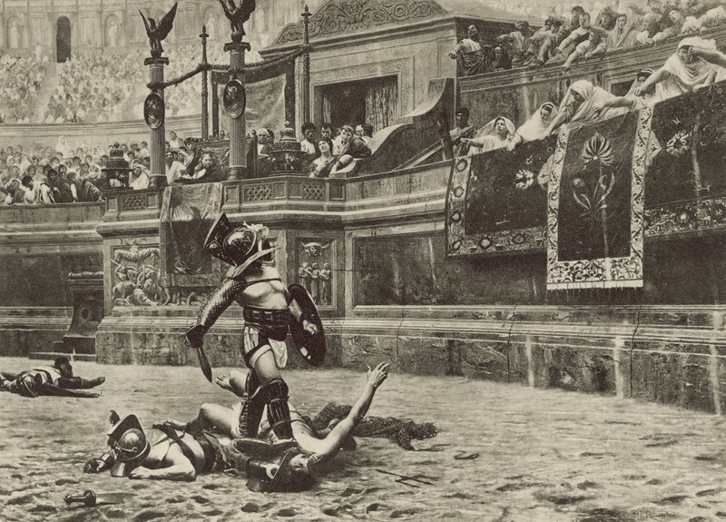 Den inverterade tummen (litho) av Italian School