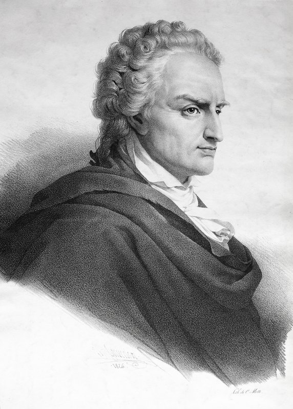 Vittorio Alfieri, italiensk dramatiker och poet (gravyr) av Italian School