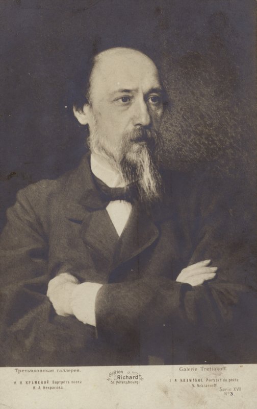 Nikolay Nekrasov, rysk poet av Ivan Nikolaevich Kramskoy