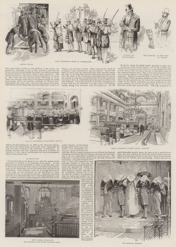 Judarna i London litho av J.M. Belisario