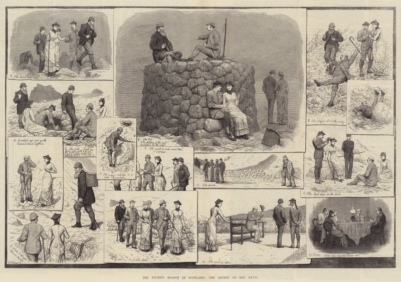 Turistsäsongen i Skottland, bestigningen av Ben Nevis av J.M.L. Ralston