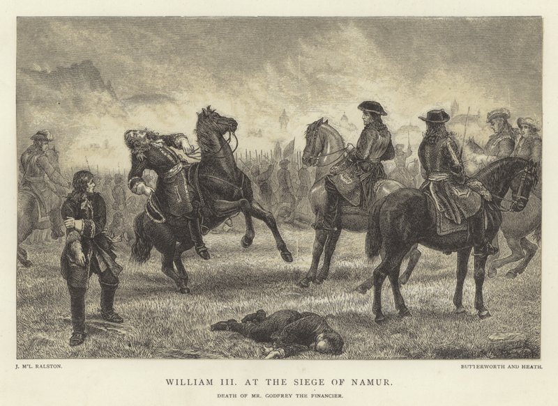 Vilhelm III vid belägringen av Namur, herr Godfrey finansmannens död av J.M.L. Ralston