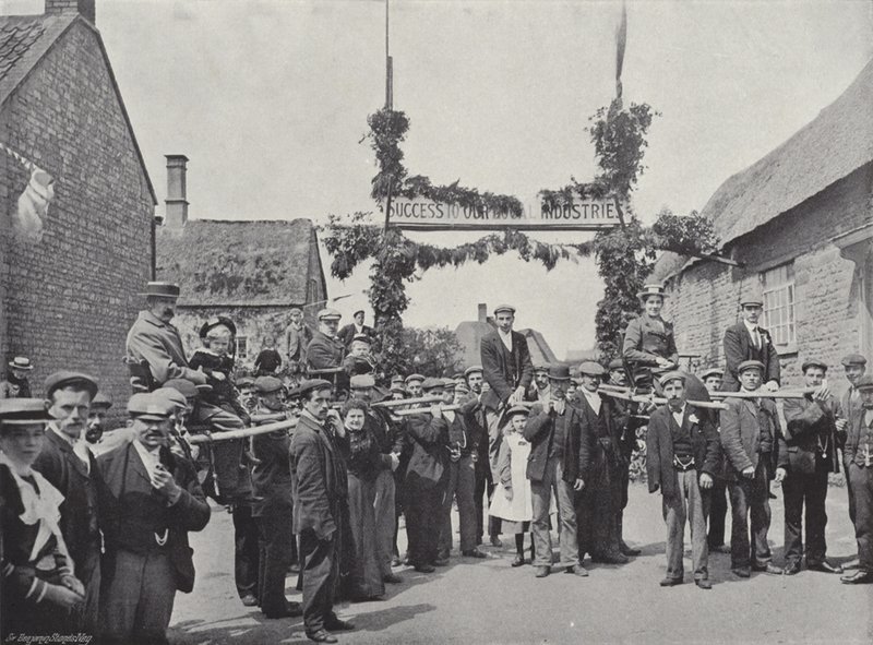 Corby Pole Fair, ordförande och poleing besökare av J. Benjamin Stone