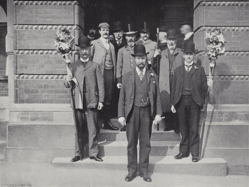 Hocktide på Hungerford, Constable och Tutti Men av J. Benjamin Stone