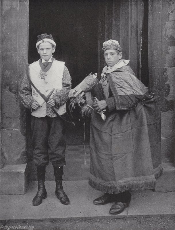 The Horn Dance, Abbots Bromley, the Fool och Robin Hood av J. Benjamin Stone